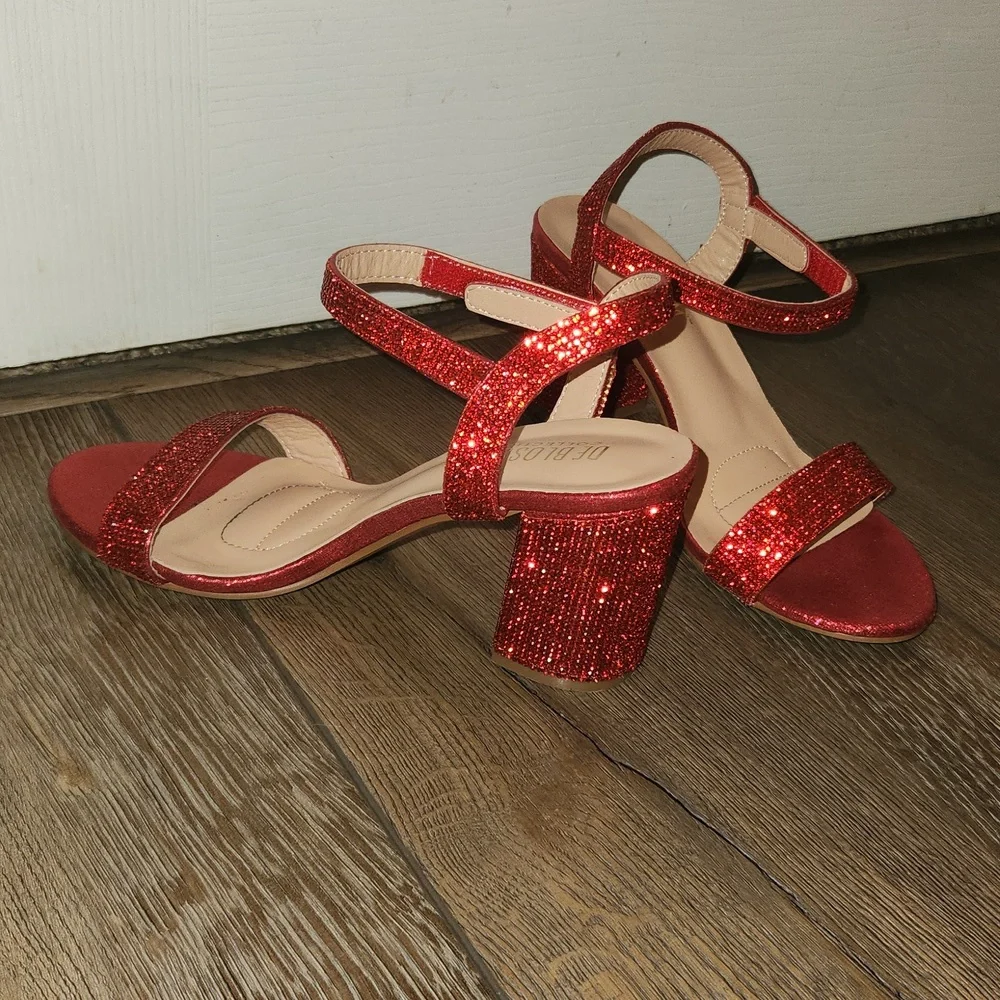 Red Rhinestone Heels - Picture 2 of 3